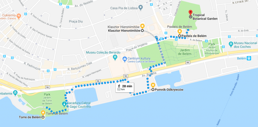 Lizbona atrakcje - trasa zwiedzania